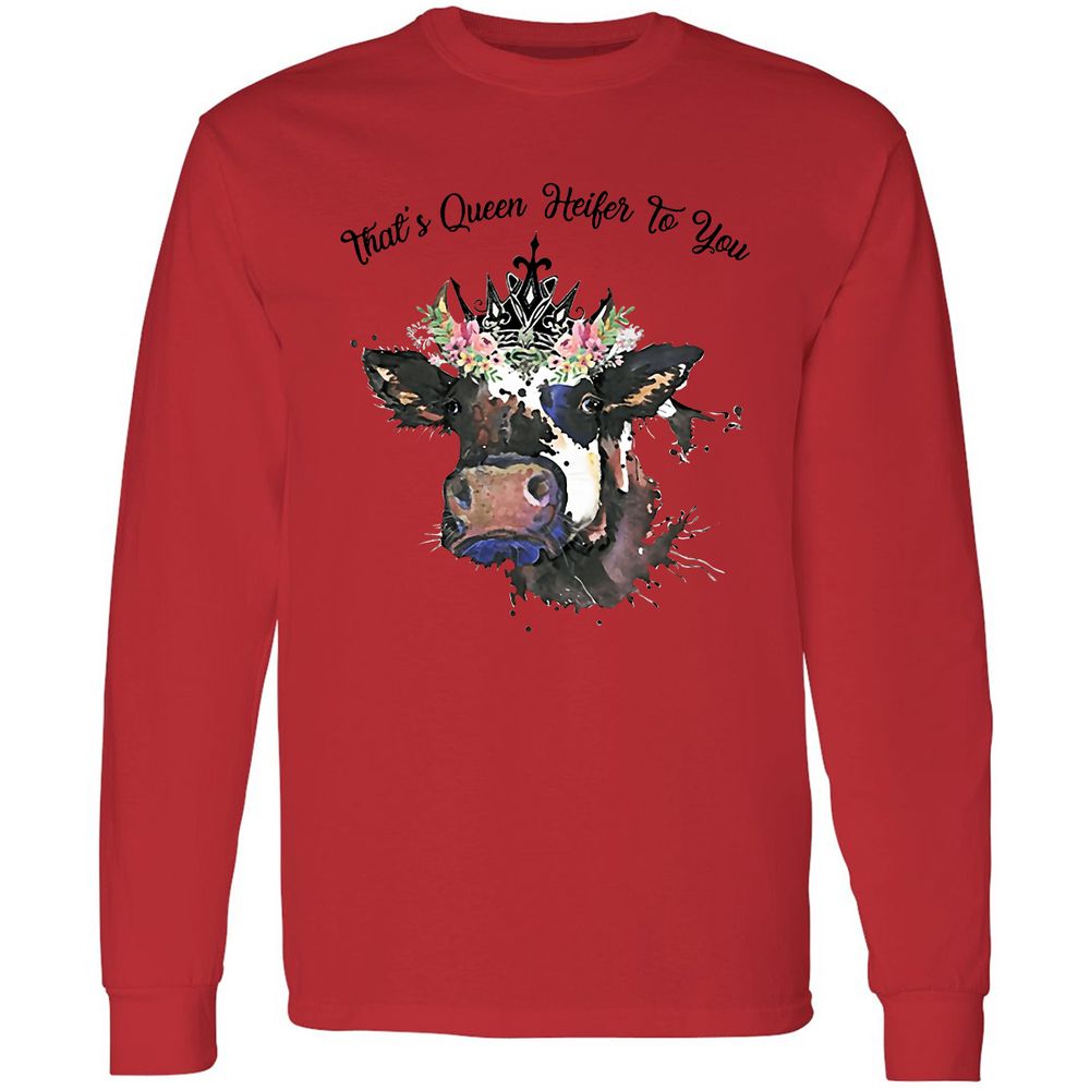 Long Sleeve T-Shirt - HUT9X2HF - Red - 14