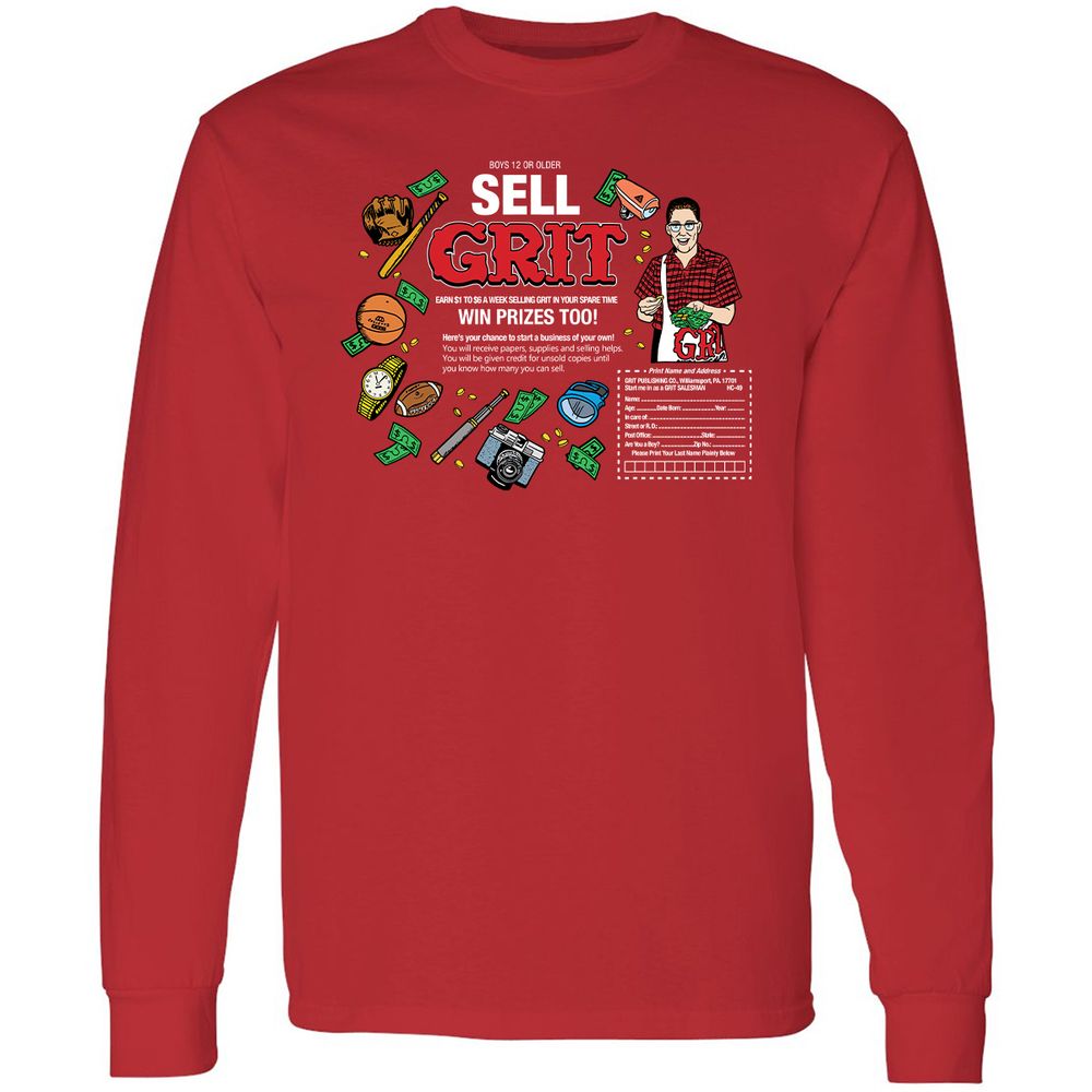 Long Sleeve T-Shirt - RLJCX3SD - Red - 14