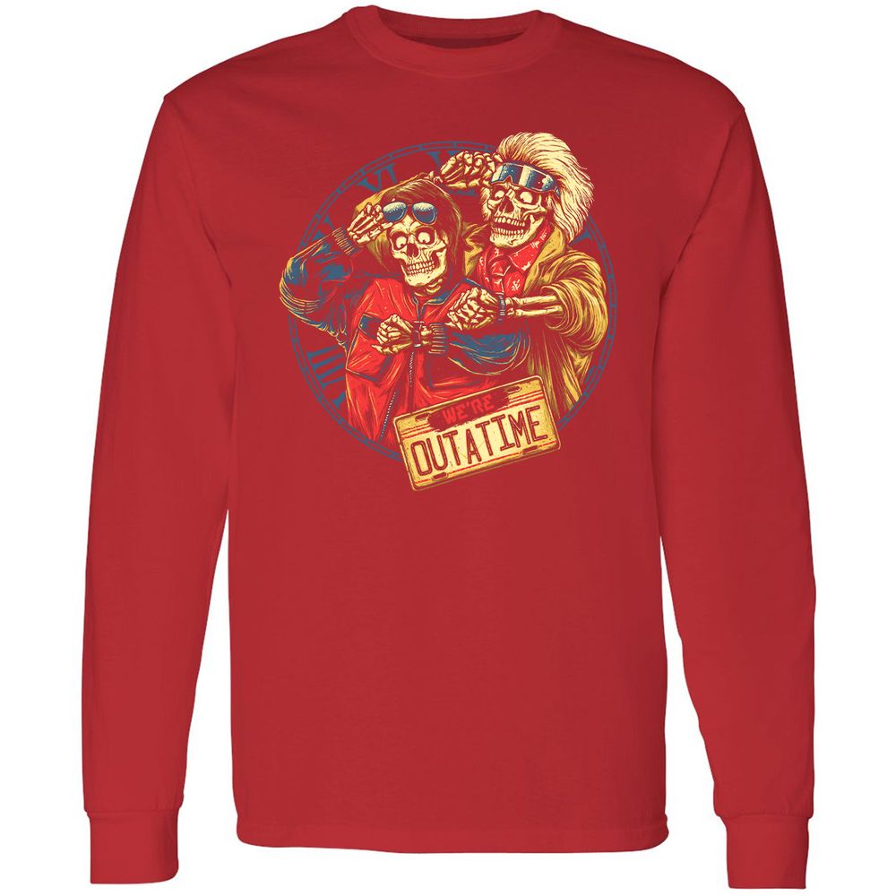 Long Sleeve T-Shirt - QDSX9QDR - Red - 14