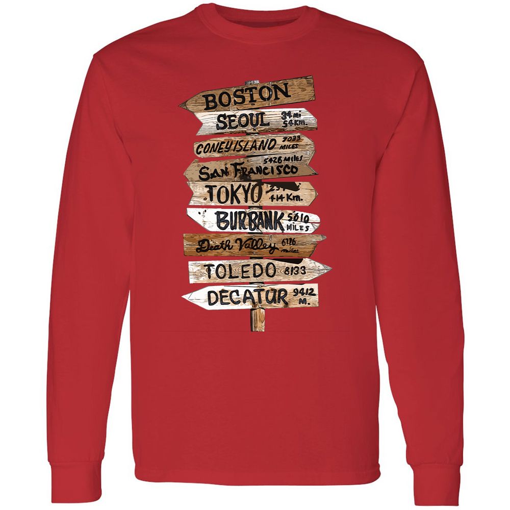 Long Sleeve T-Shirt - X736DFTP - Red - 14