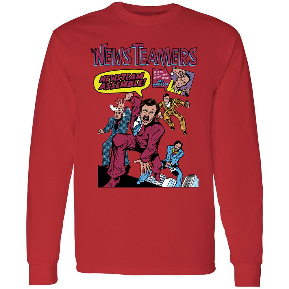 Long Sleeve T-Shirt - PCX4YKFJ - Red - 14