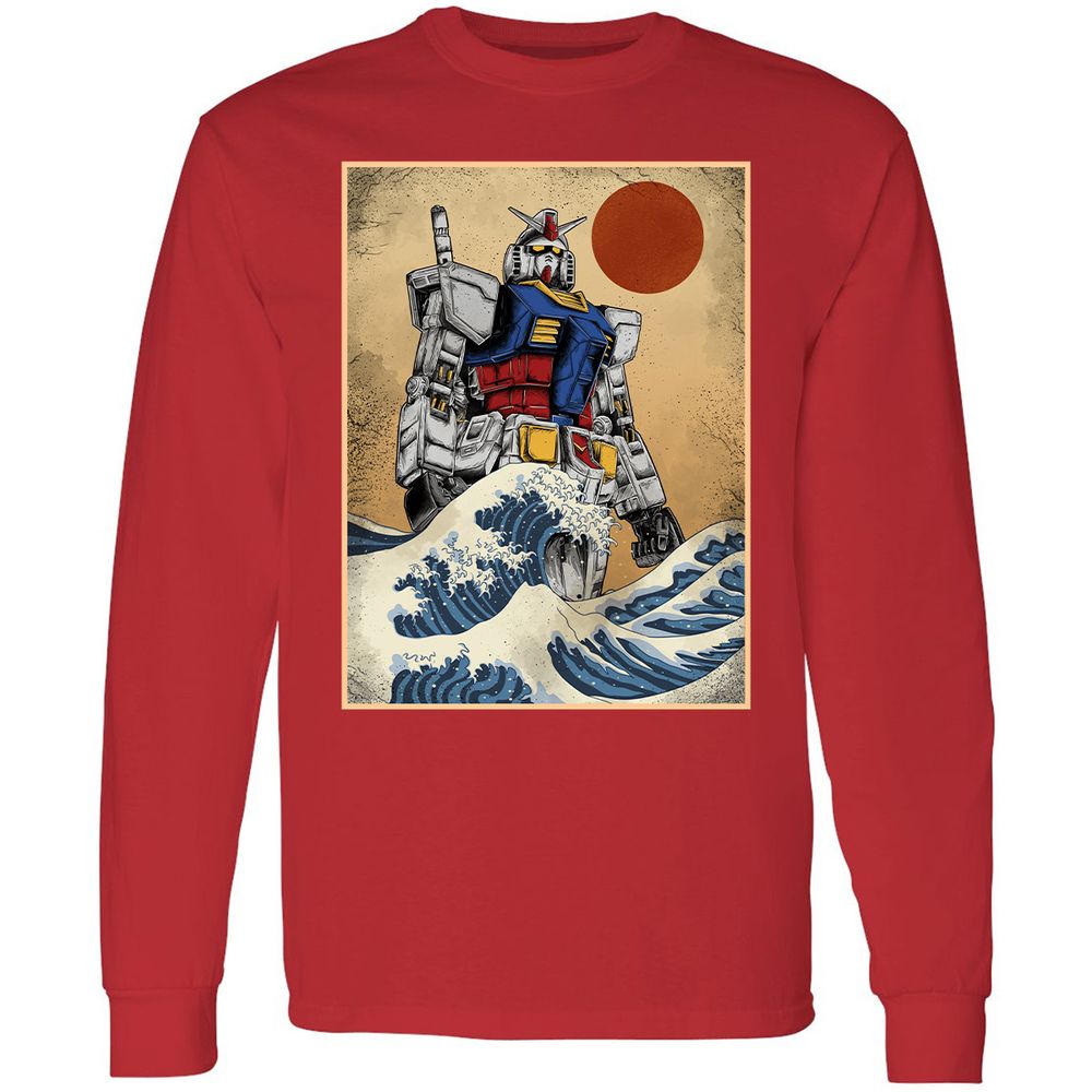 Long Sleeve T-Shirt - J8VQAEL5 - Red - 14