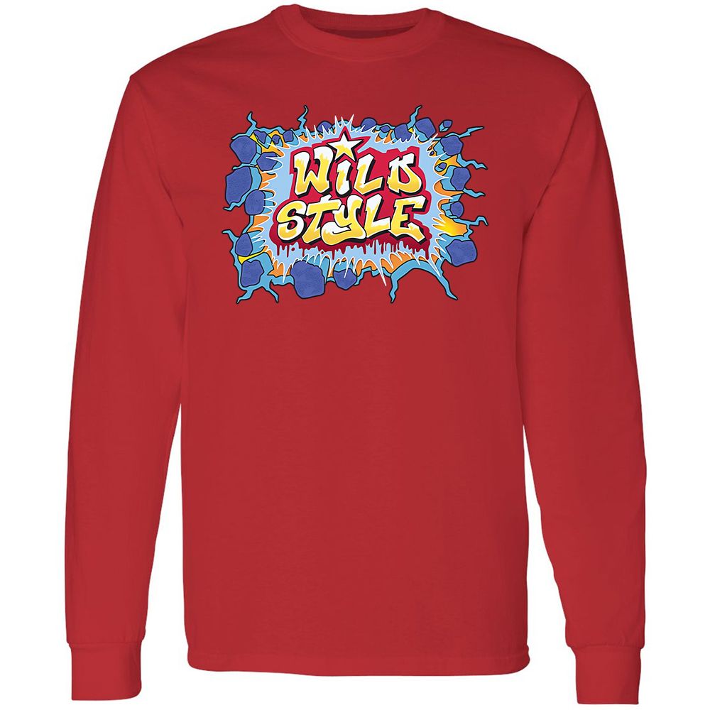 Long Sleeve T-Shirt - Black - Red - 14