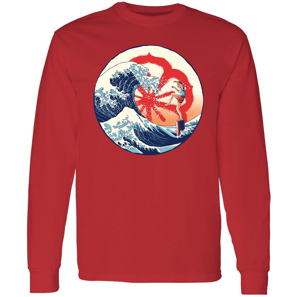 Long Sleeve T-Shirt - JZ2K5QMV - Red - 14