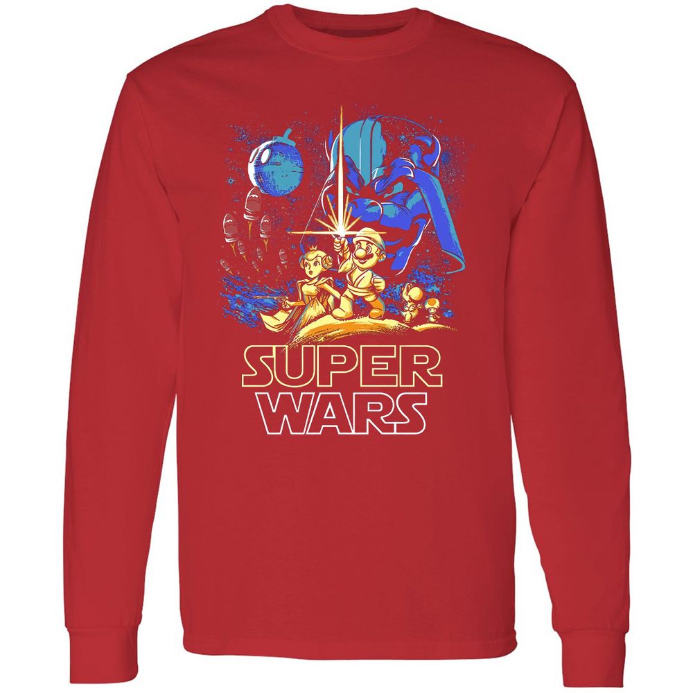 Long Sleeve T-Shirt - ZVVX6EB7 - Red - 14