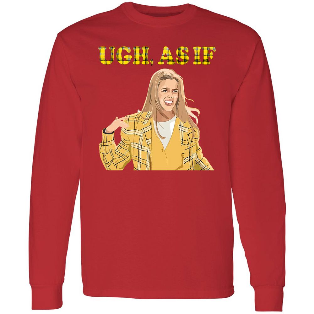 Long Sleeve T-Shirt - WCR9BQQ7 - Red - 14