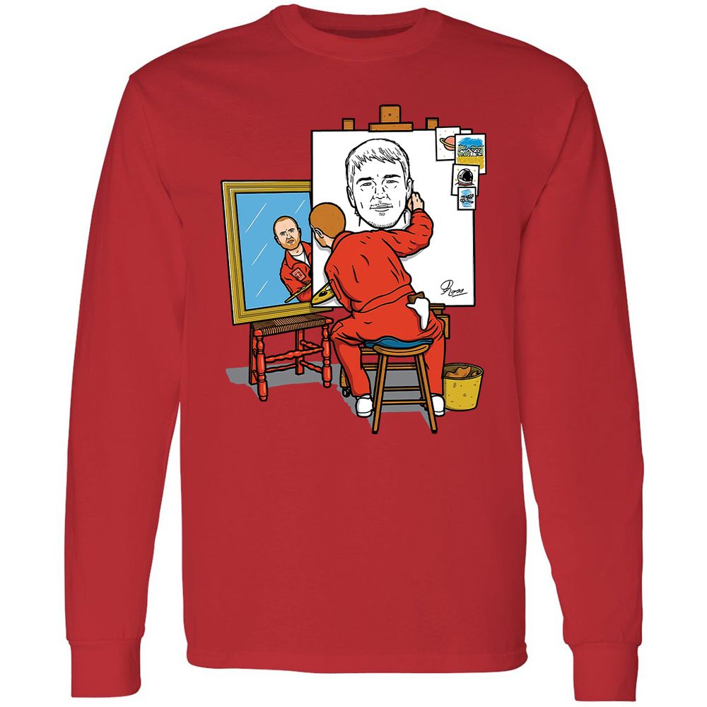 Long Sleeve T-Shirt - 9526STQY - Red - 14