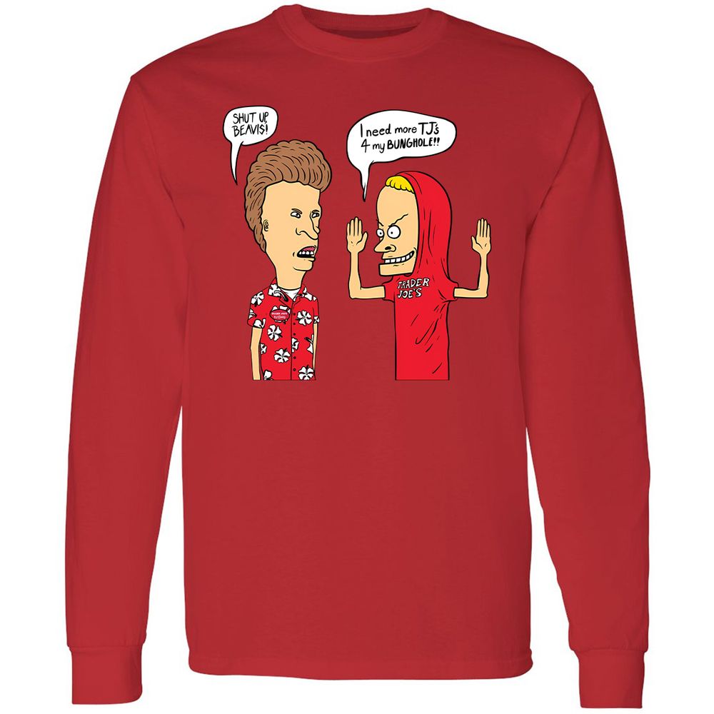 Long Sleeve T-Shirt - Q7JHA61E - Red - 14