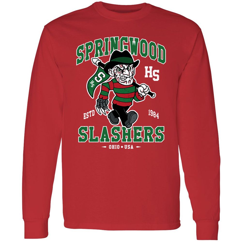 Long Sleeve T-Shirt - NQKVR6YC - Red - 14