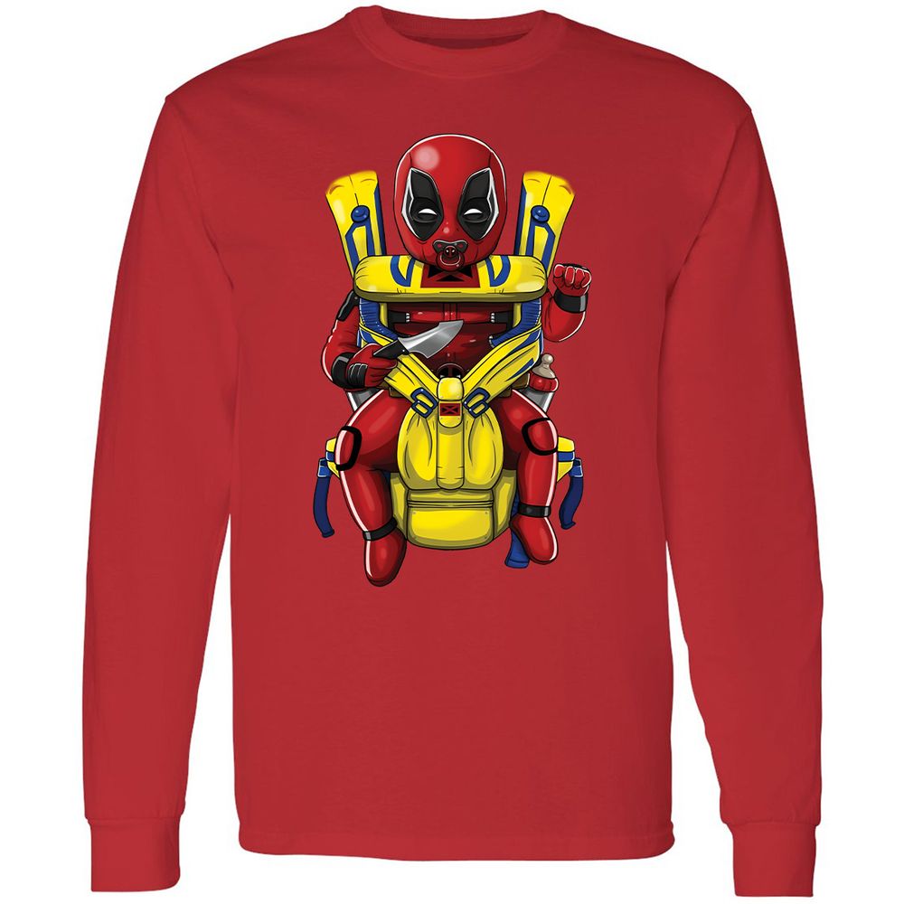 Long Sleeve T-Shirt - XKJLWVEK - Red - 14