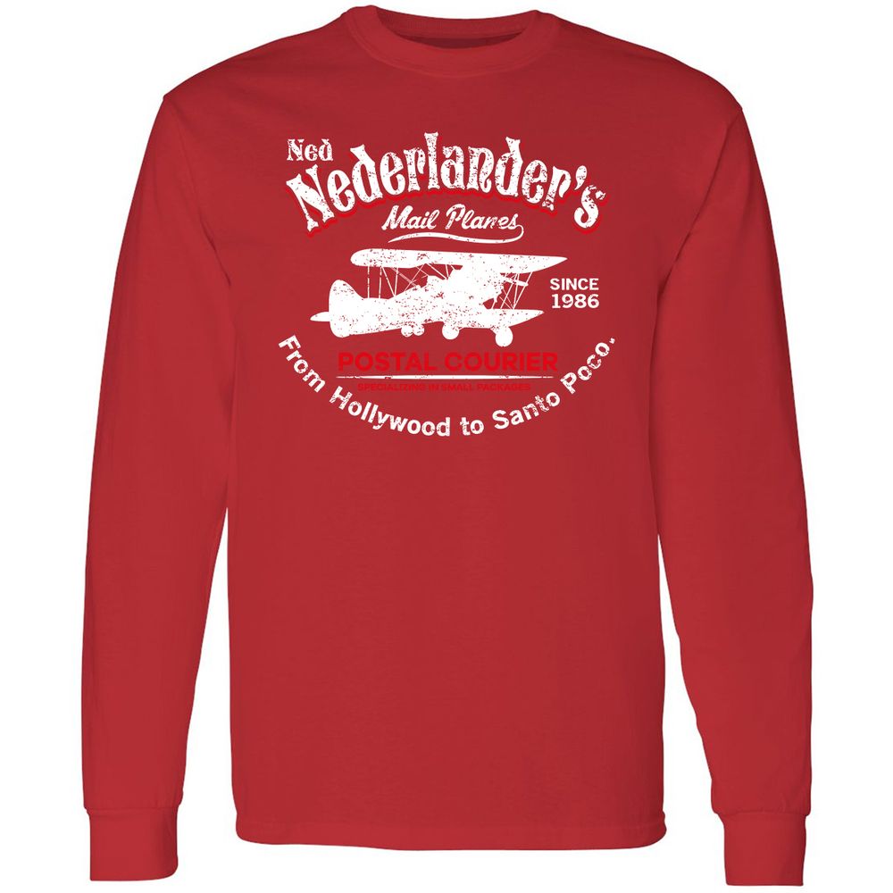 Long Sleeve T-Shirt - W9KPQUZS - Red - 14