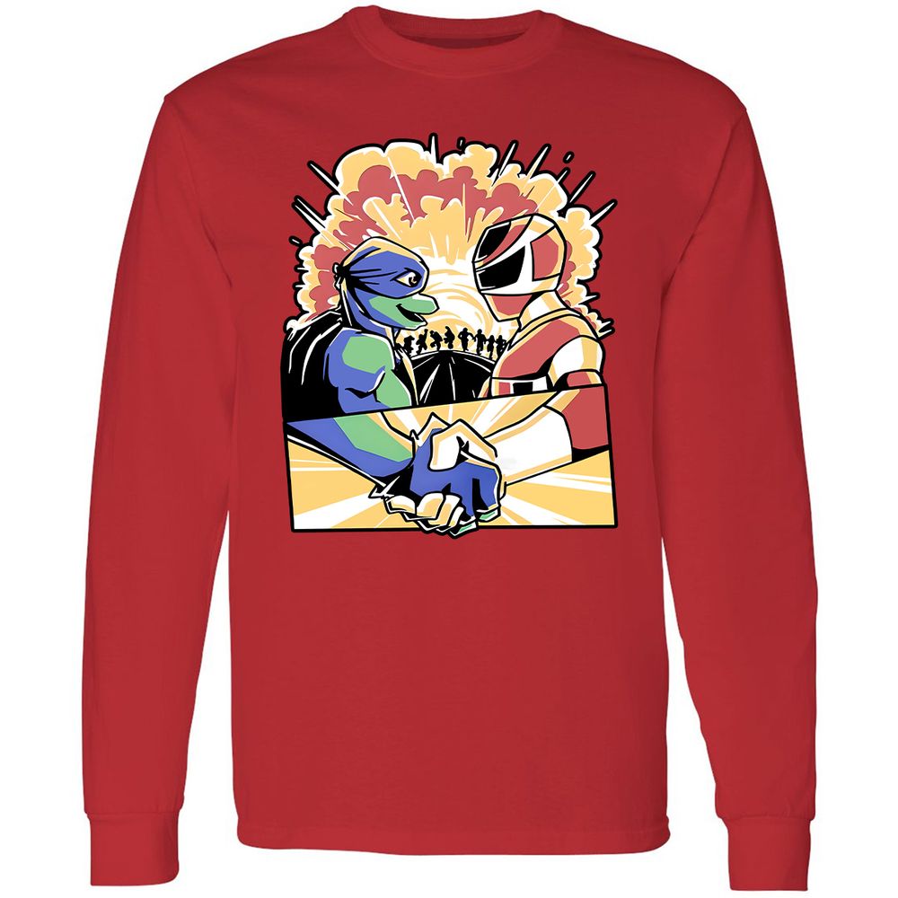 Long Sleeve T-Shirt - QM3DBSD3 - Red - 14