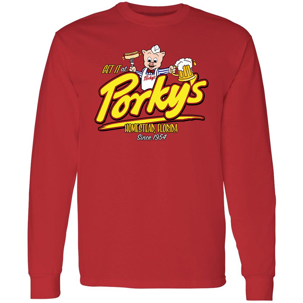 Long Sleeve T-Shirt - QK9VT9PY - Red - 14