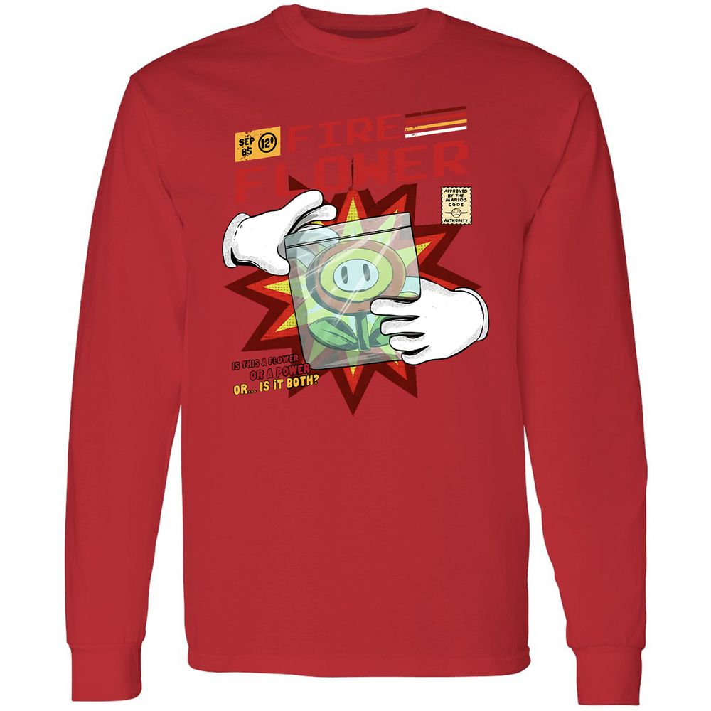 Long Sleeve T-Shirt - ANVK3B6Z - Red - 14