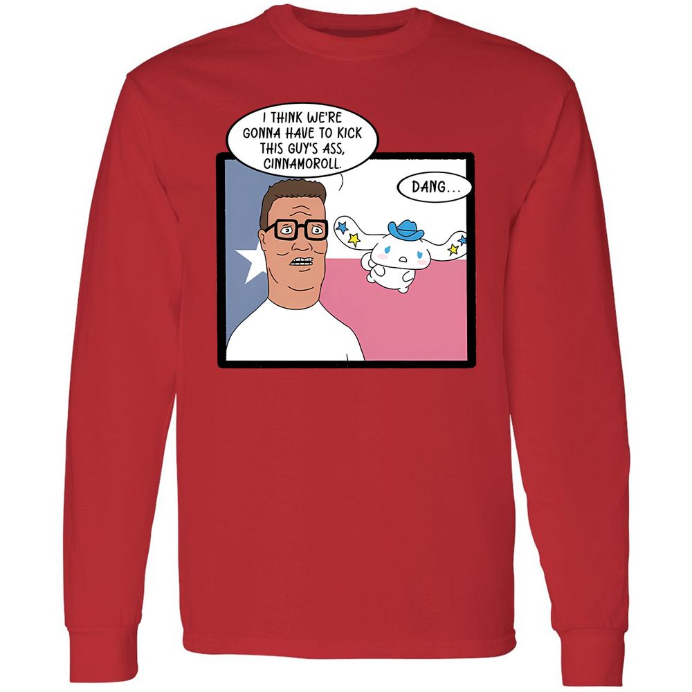 Long Sleeve T-Shirt - 7QHU6Z2X - Red - 14