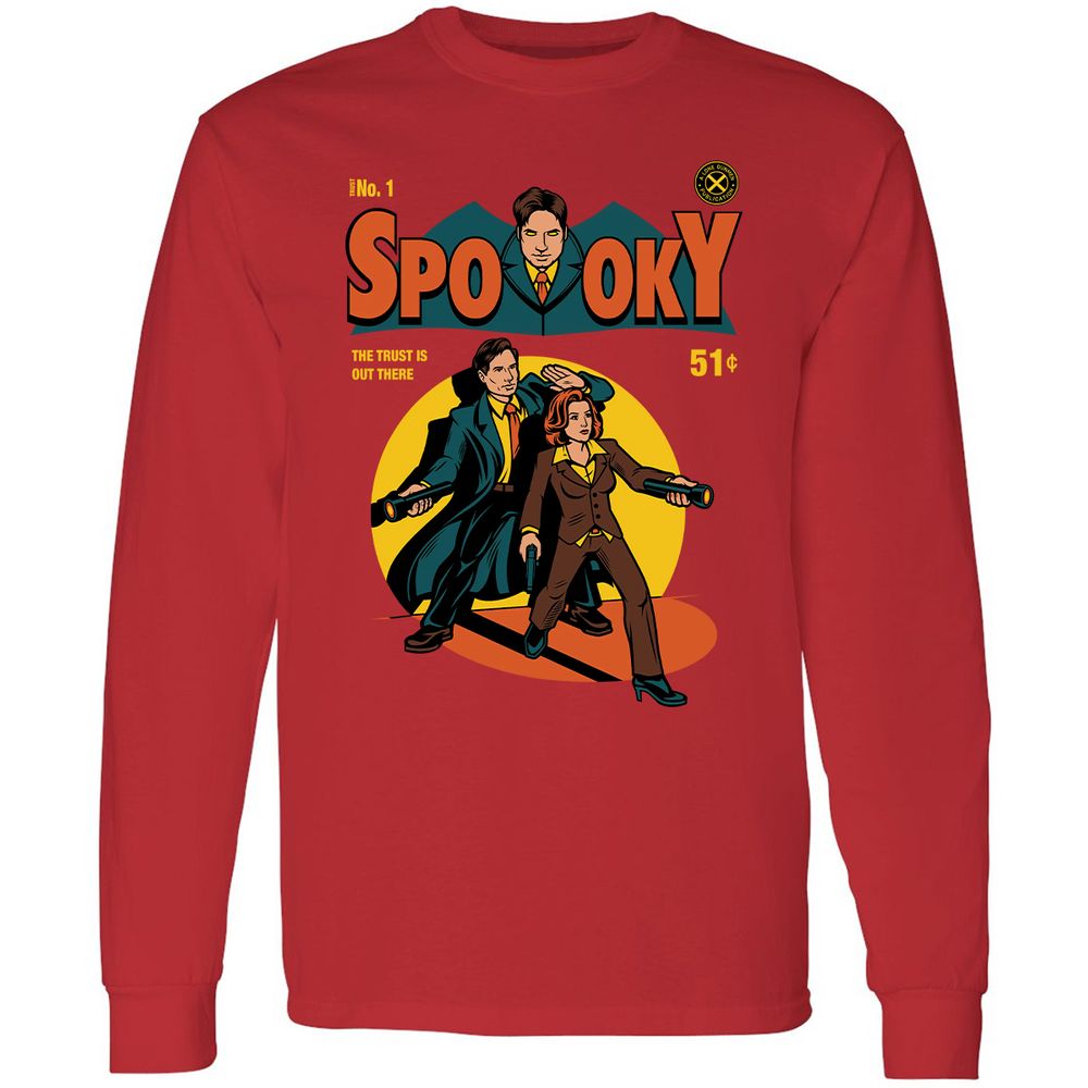 Long Sleeve T-Shirt - E7E5UJLV - Red - 14
