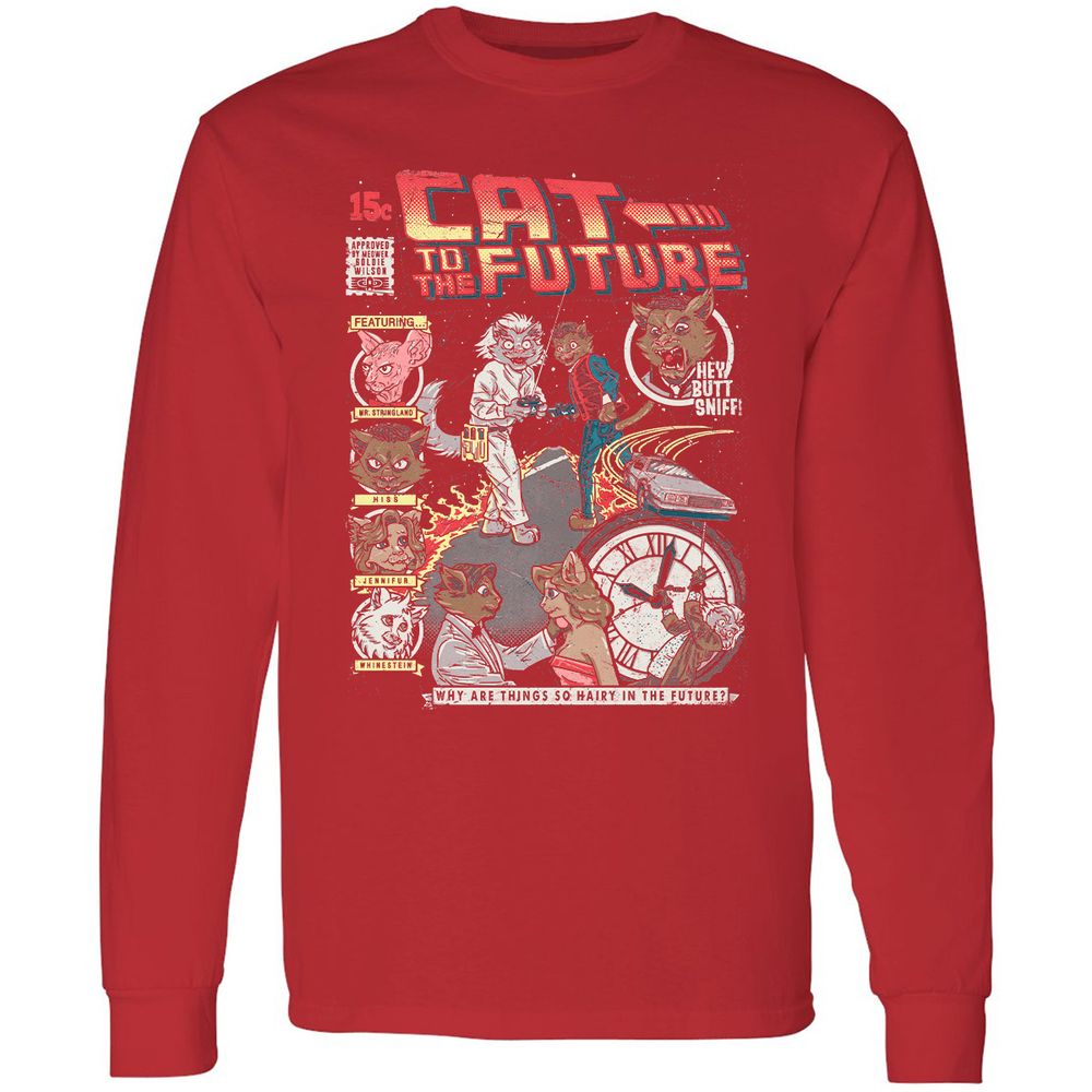 Long Sleeve T-Shirt - 498D2YJ5 - Red - 14