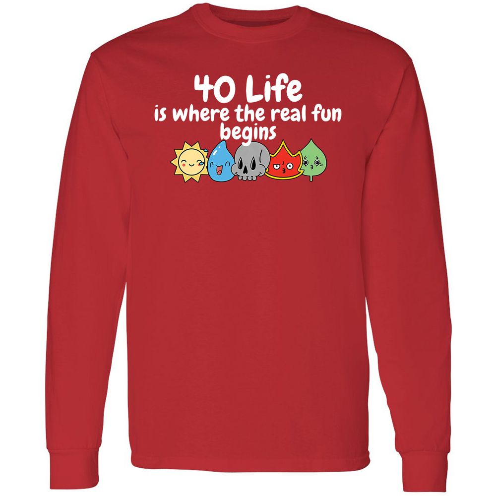 Long Sleeve T-Shirt - 1H3CDHEB - Red - 14