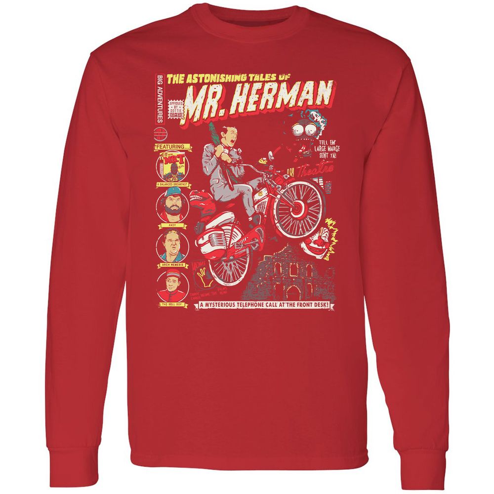 Long Sleeve T-Shirt - C2H5Q1TV - Red - 14