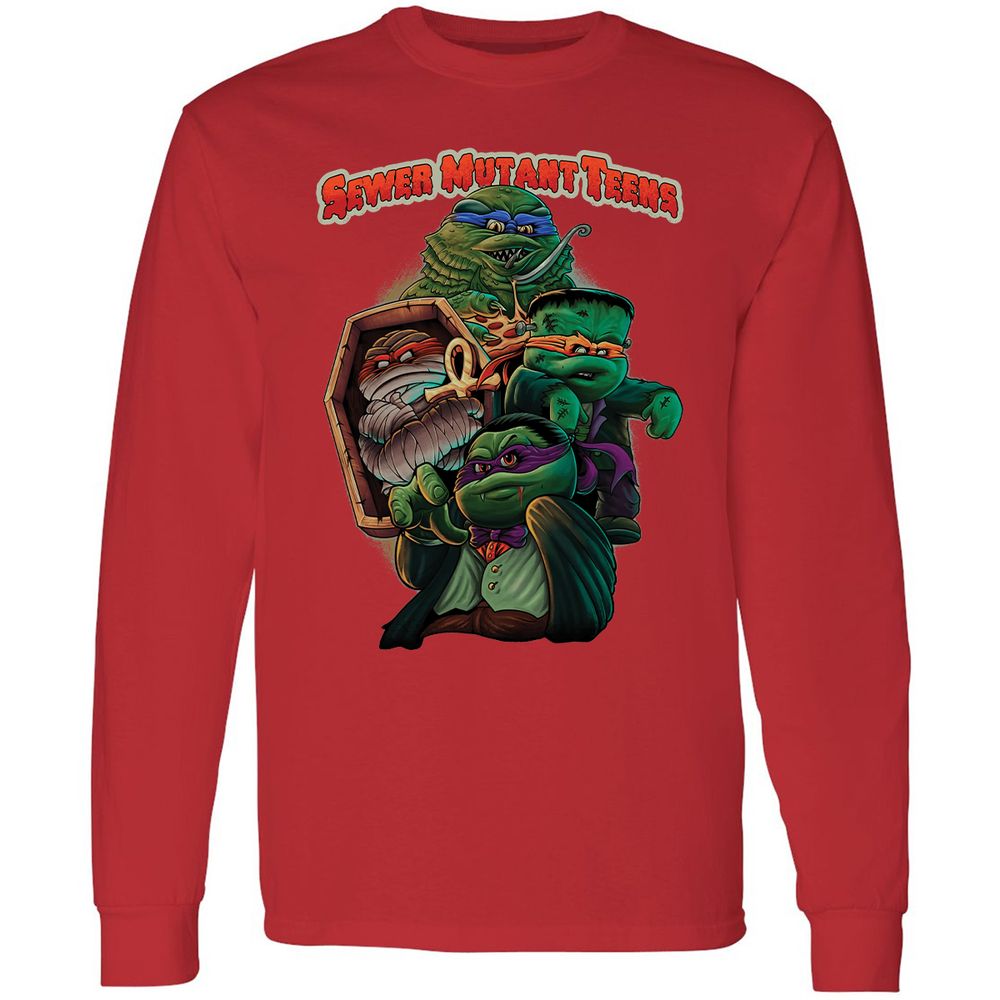 Long Sleeve T-Shirt - VQNUCBD5 - Red - 14