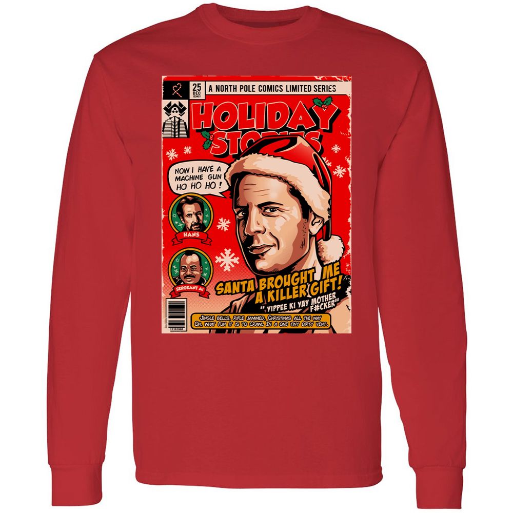 Long Sleeve T-Shirt - W7SXNDXL - Red - 14