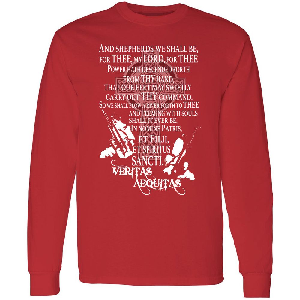 Long Sleeve T-Shirt - D3B3QLJU - Red - 14