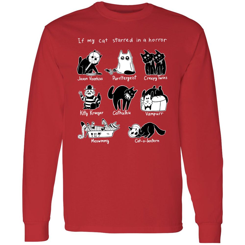 Long Sleeve T-Shirt - AELJHD4Z - Red - 14