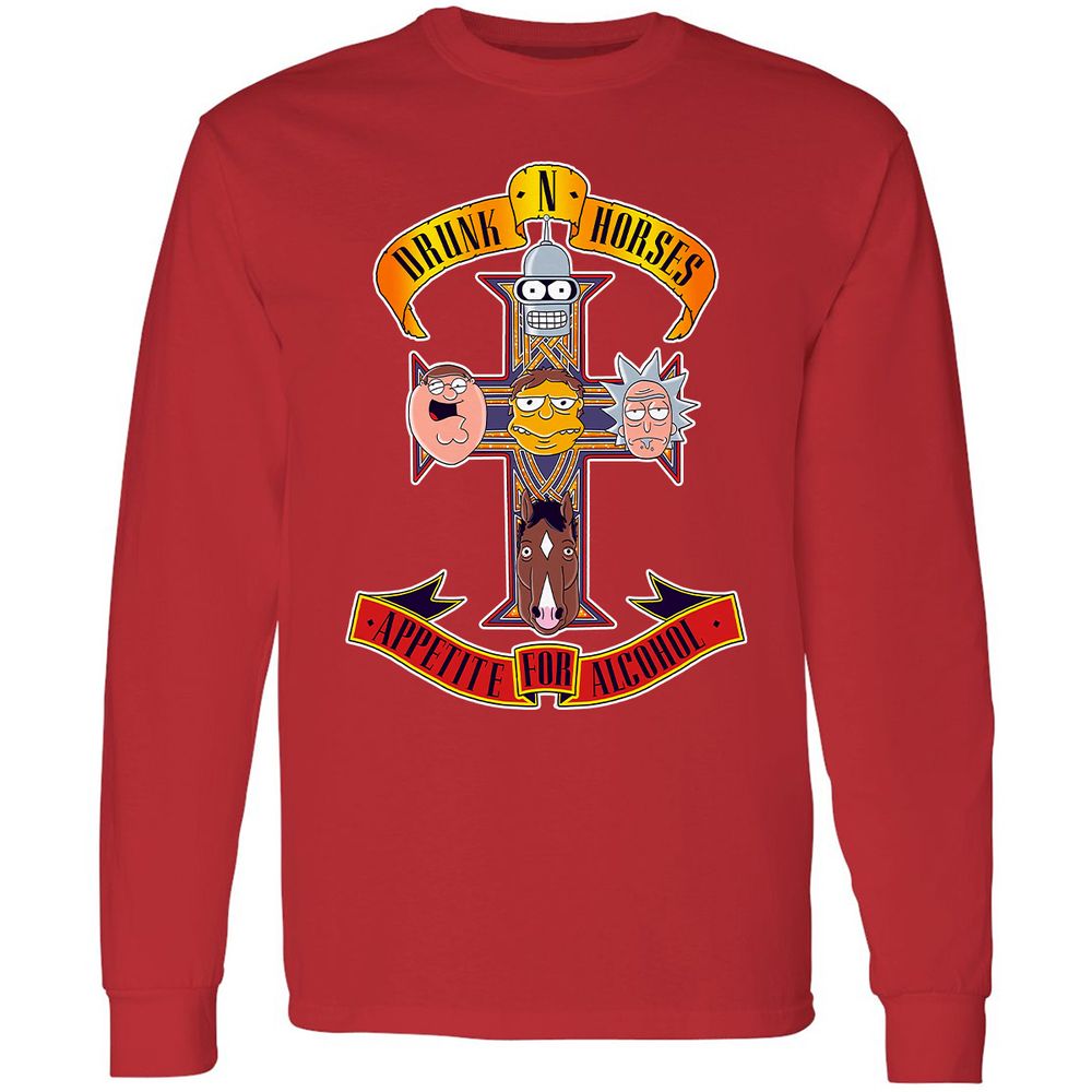 Long Sleeve T-Shirt - PNGCGXTG - Red - 14