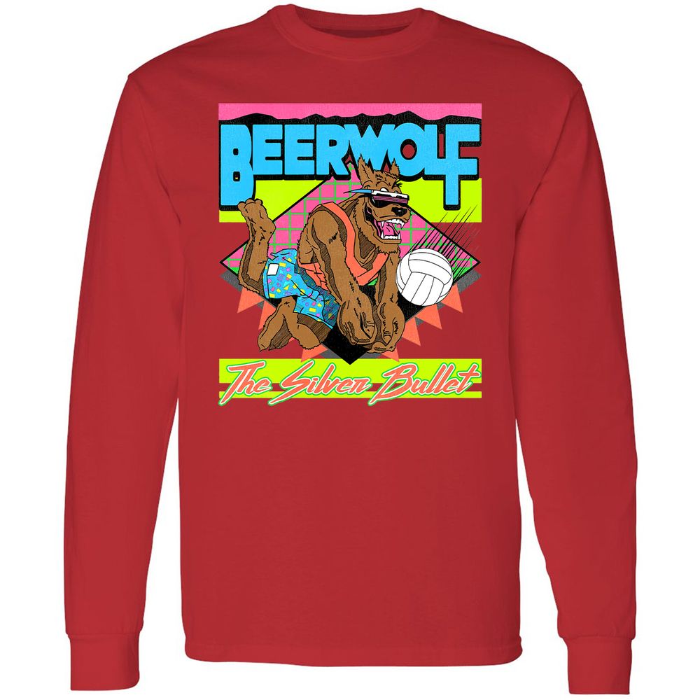 Retro Beach Wolf - Red - 14