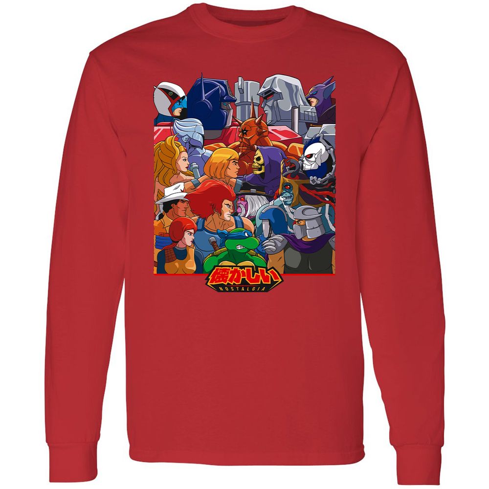 Long Sleeve T-Shirt - EFUW5U3X - Red - 14