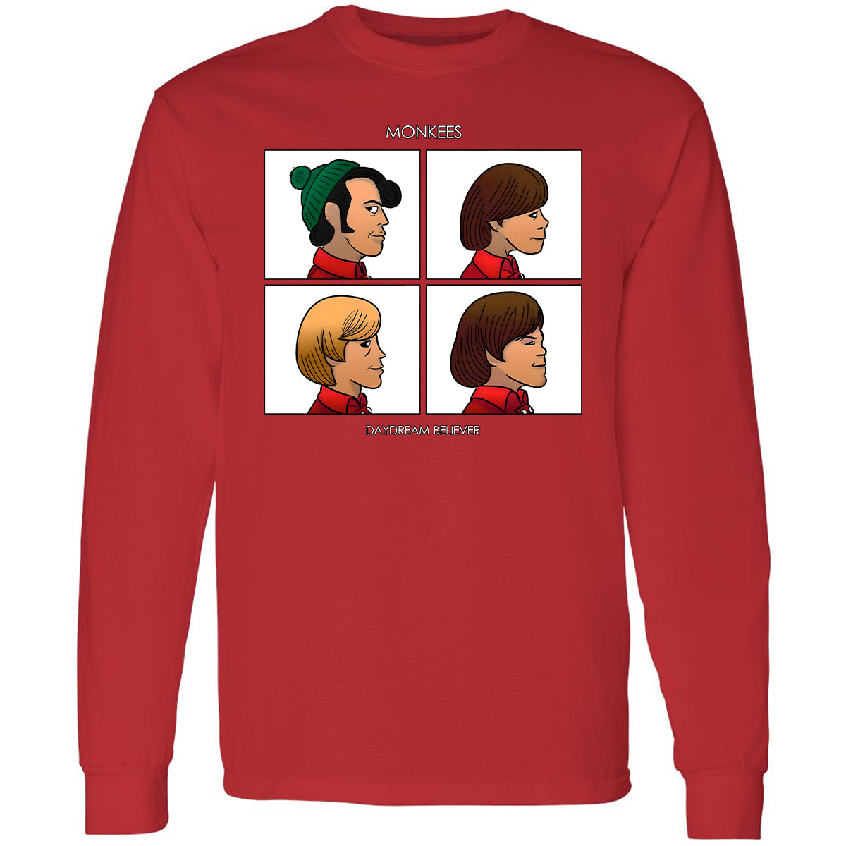 Long Sleeve T-Shirt - NDE5LKDM - Red - 14