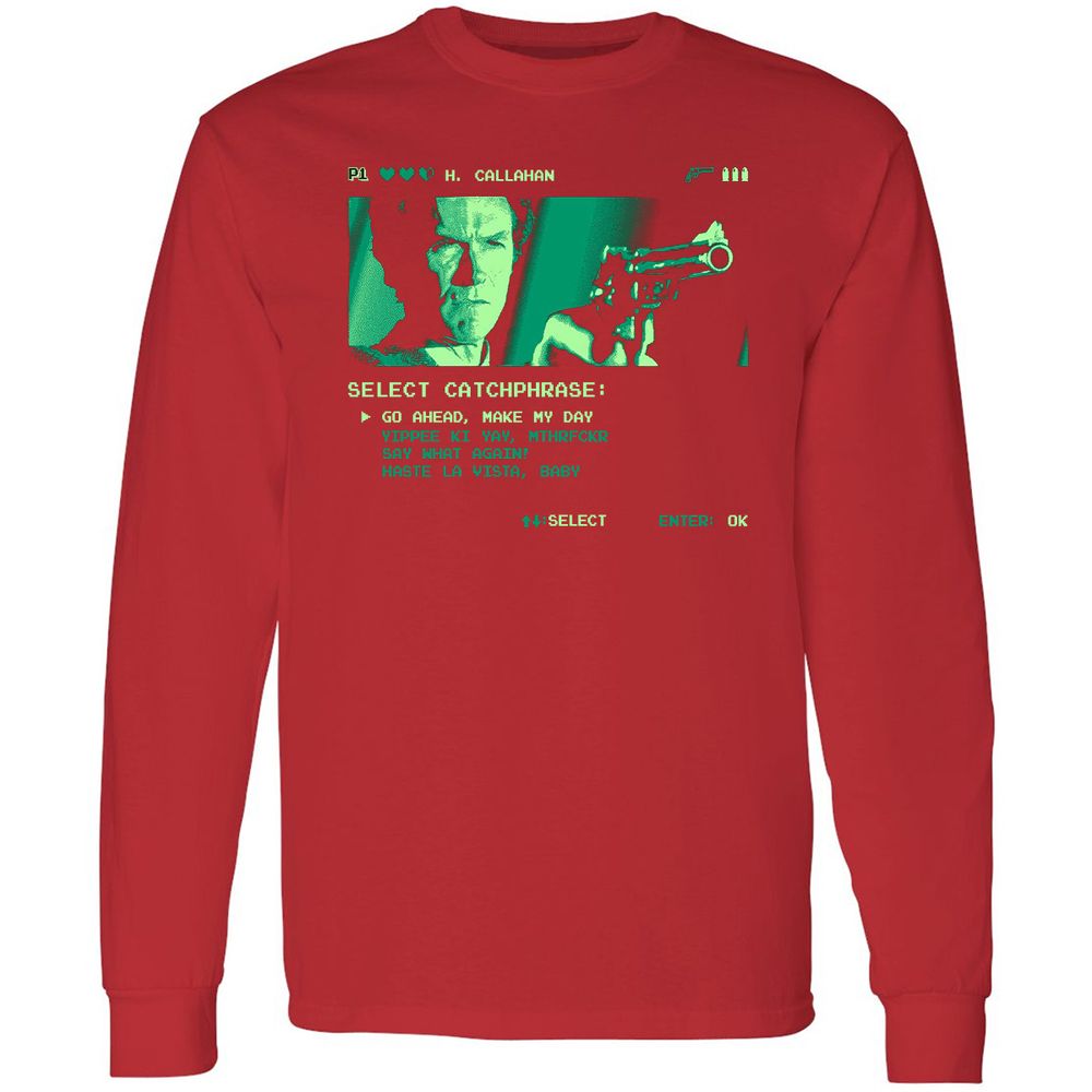 Long Sleeve T-Shirt - AGJHG4BM - Red - 14