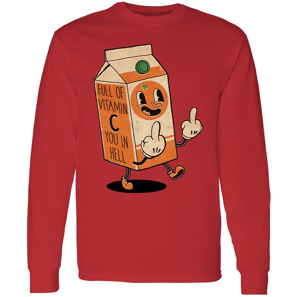 Long Sleeve T-Shirt - 2J2VYYZK - Red - 14