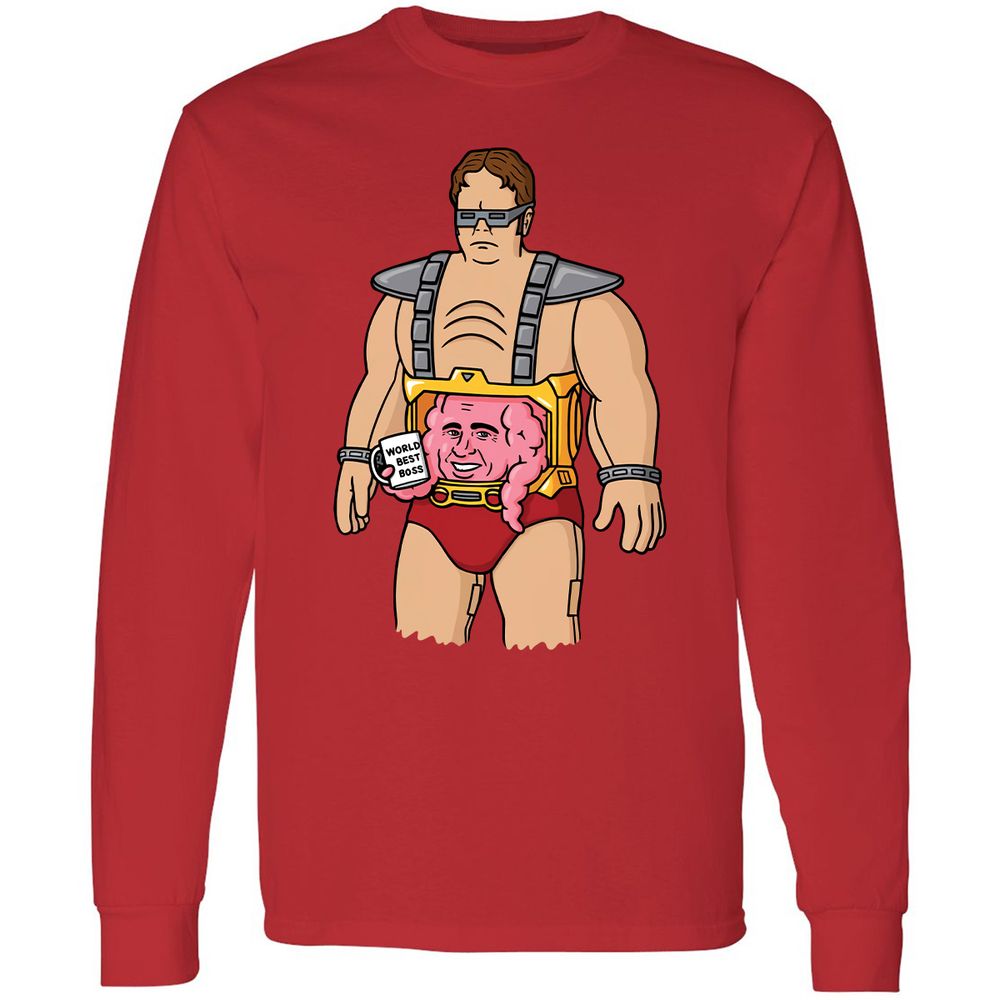 Long Sleeve T-Shirt - B5WGEDB8 - Red - 14