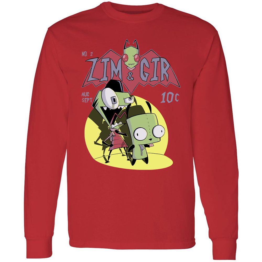 Long Sleeve T-Shirt - QYQDKKL6 - Red - 14