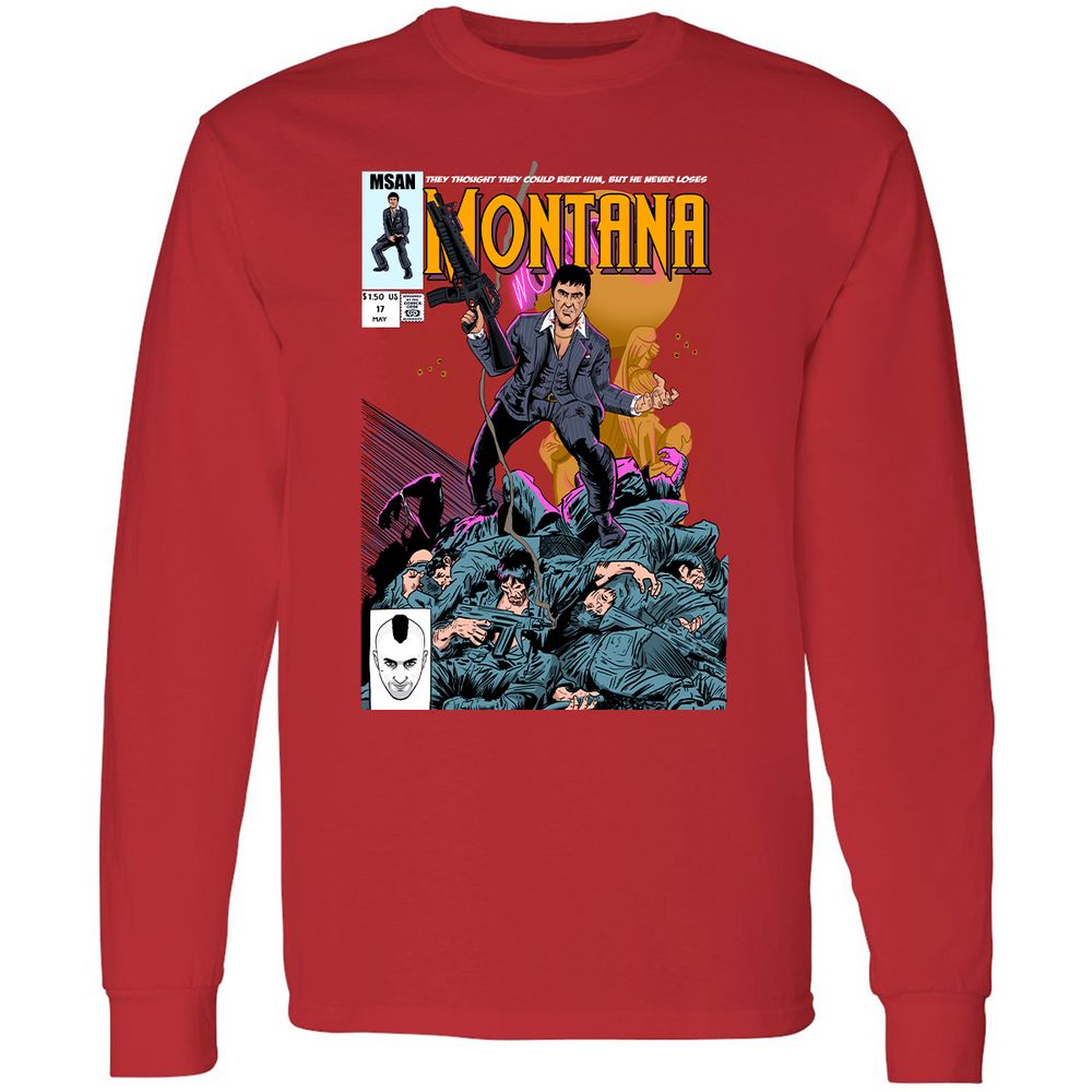 Long Sleeve T-Shirt - UDDM8AUX - Red - 14