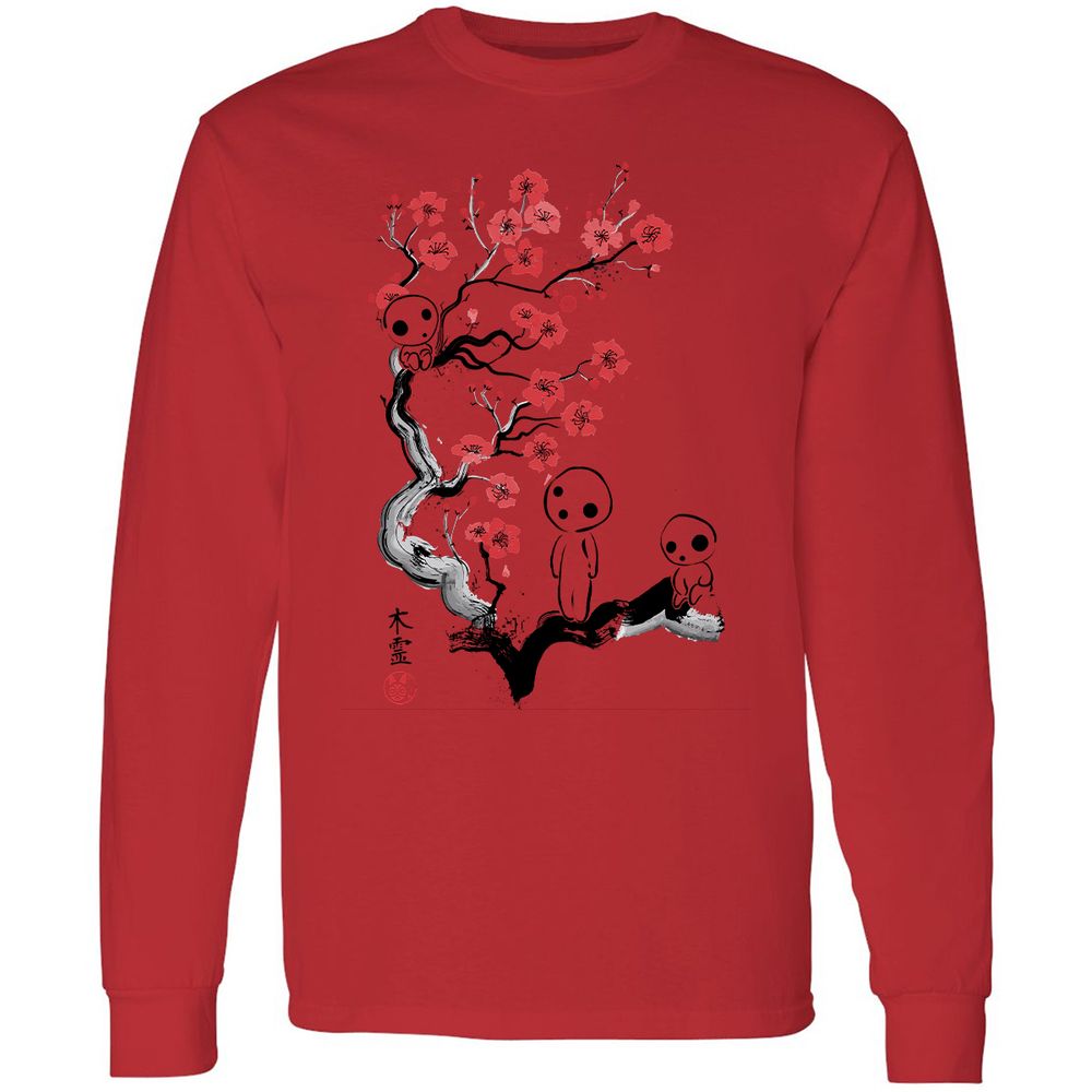 Long Sleeve T-Shirt - JPNJ3HU7 - Red - 14