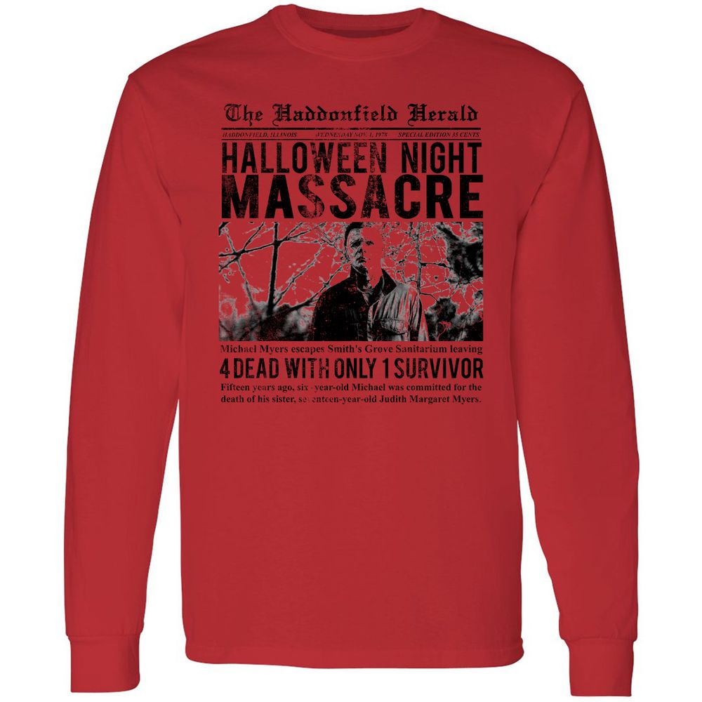 Long Sleeve T-Shirt - RJWQPLDL - Red - 14