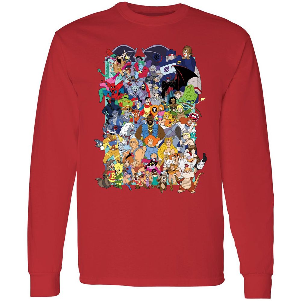 Long Sleeve T-Shirt - NL8B7XJM - Red - 14