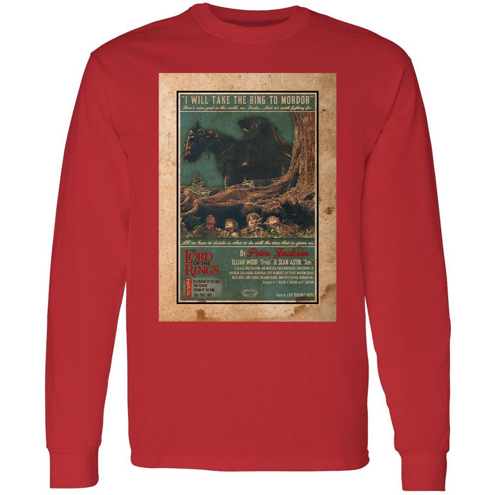 Long Sleeve T-Shirt - QXKLY3DP - Red - 14