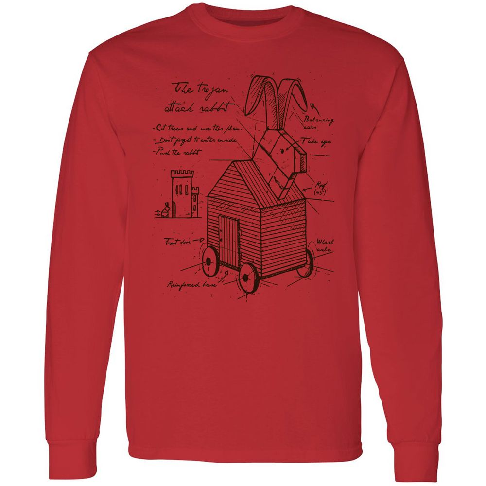 Long Sleeve T-Shirt - 8H9NA3BT - Red - 14