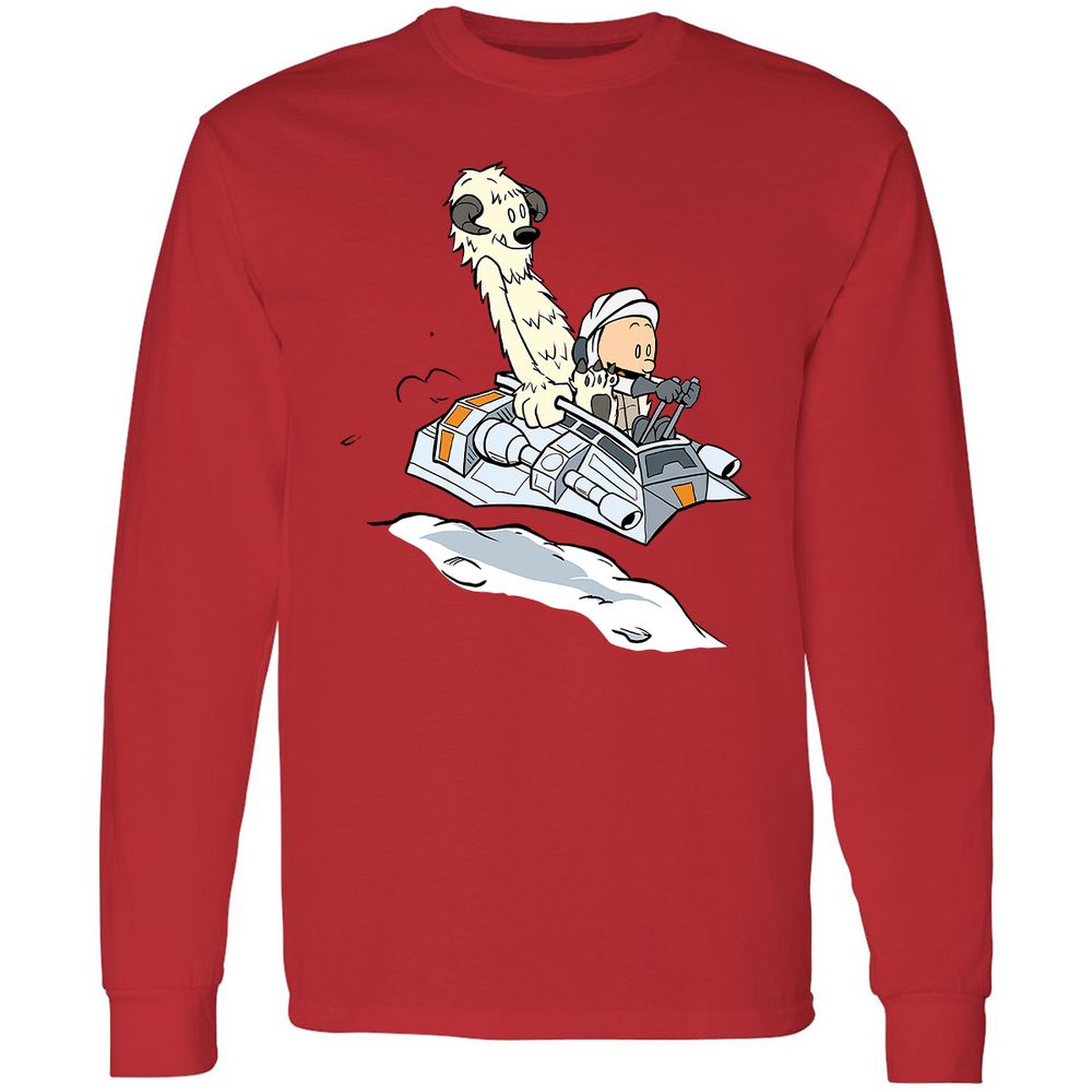 Long Sleeve T-Shirt - X61GVRK8 - Red - 14