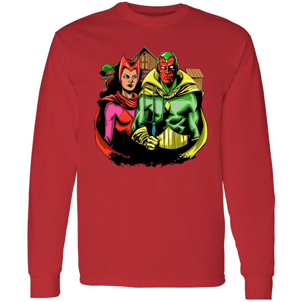 Long Sleeve T-Shirt - XSQTGYV9 - Red - 14