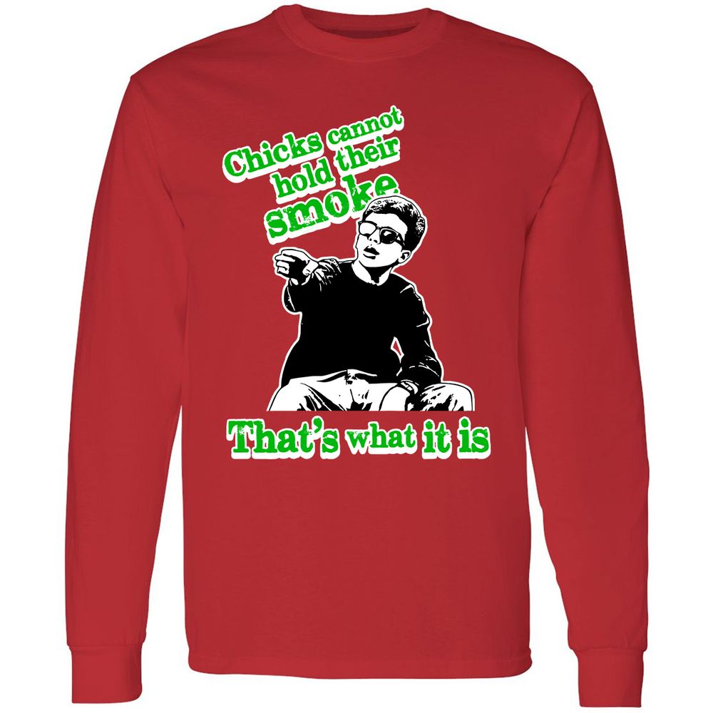 Long Sleeve T-Shirt - LLSBQ7RS - Red - 14