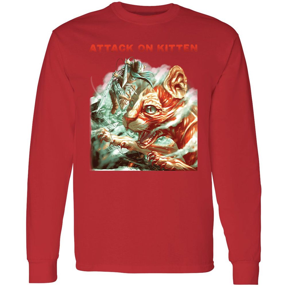 Long Sleeve T-Shirt - RUHAV6WC - Red - 14