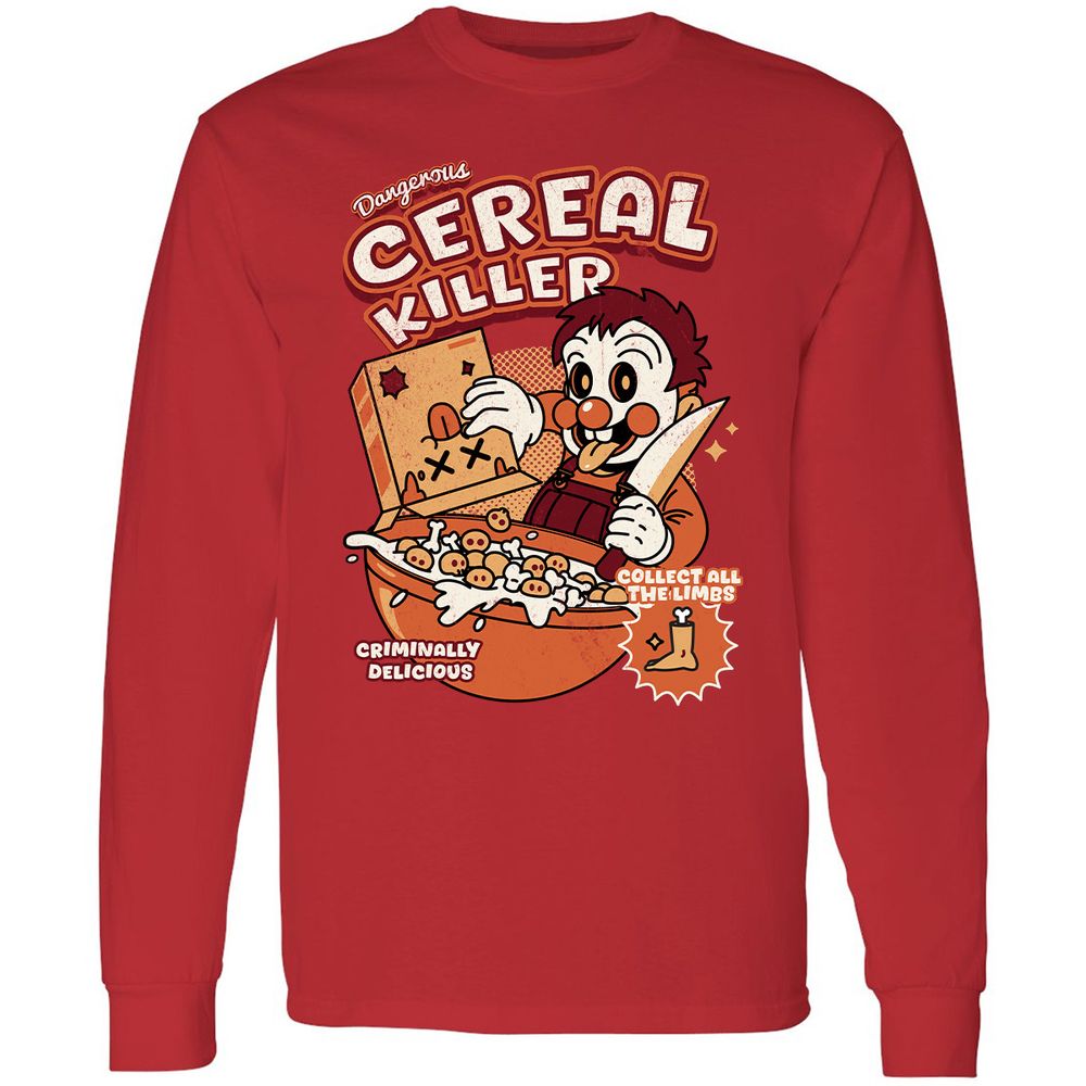 Long Sleeve T-Shirt - XQZASC3Z - Red - 14