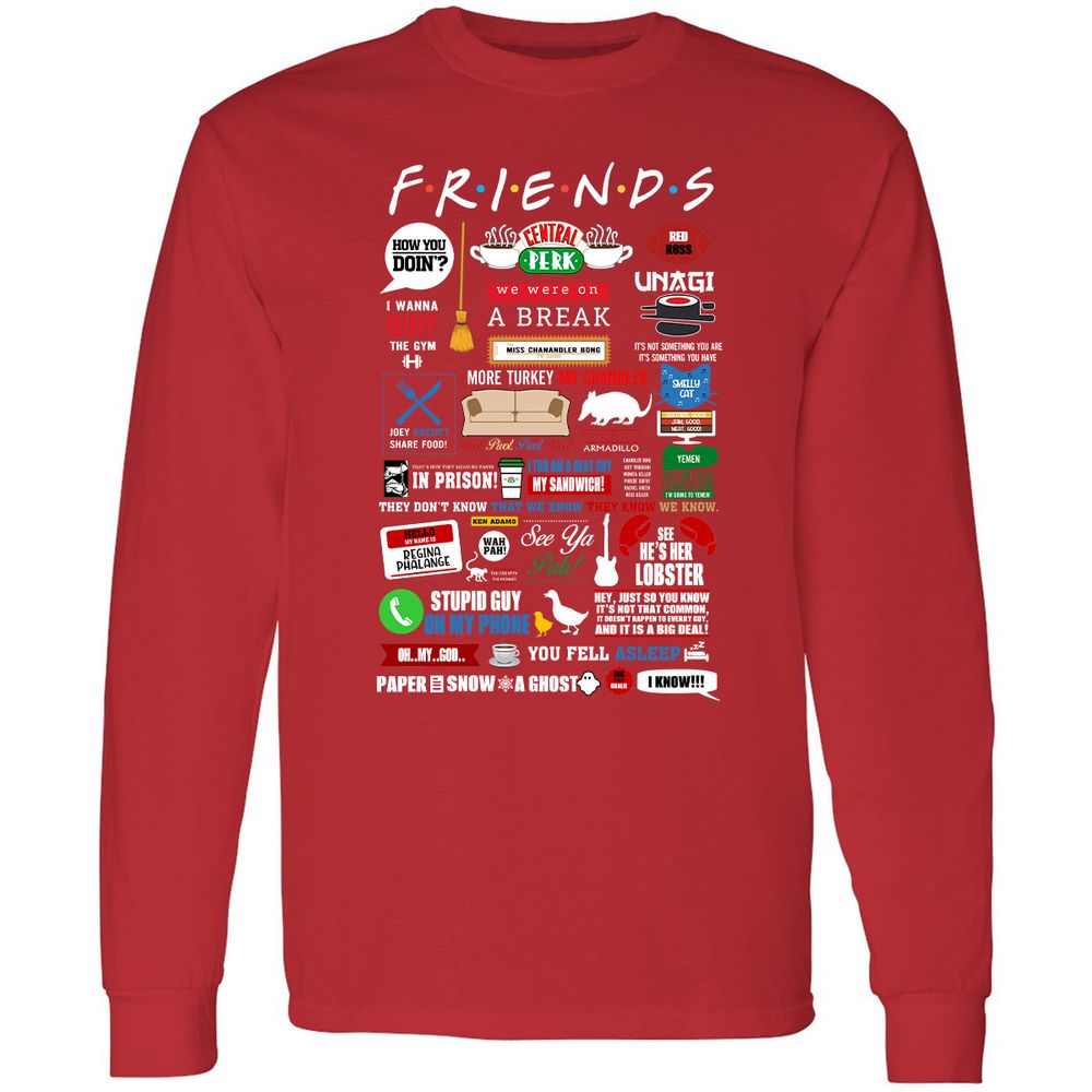 Long Sleeve T-Shirt - SZZQVDMZ - Red - 14