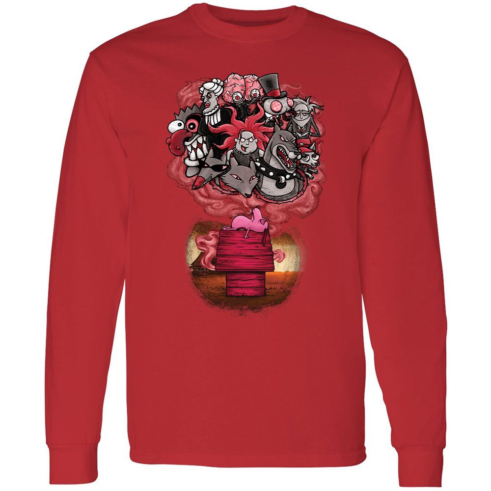 Long Sleeve T-Shirt - RQ9HBN2Q - Red - 14