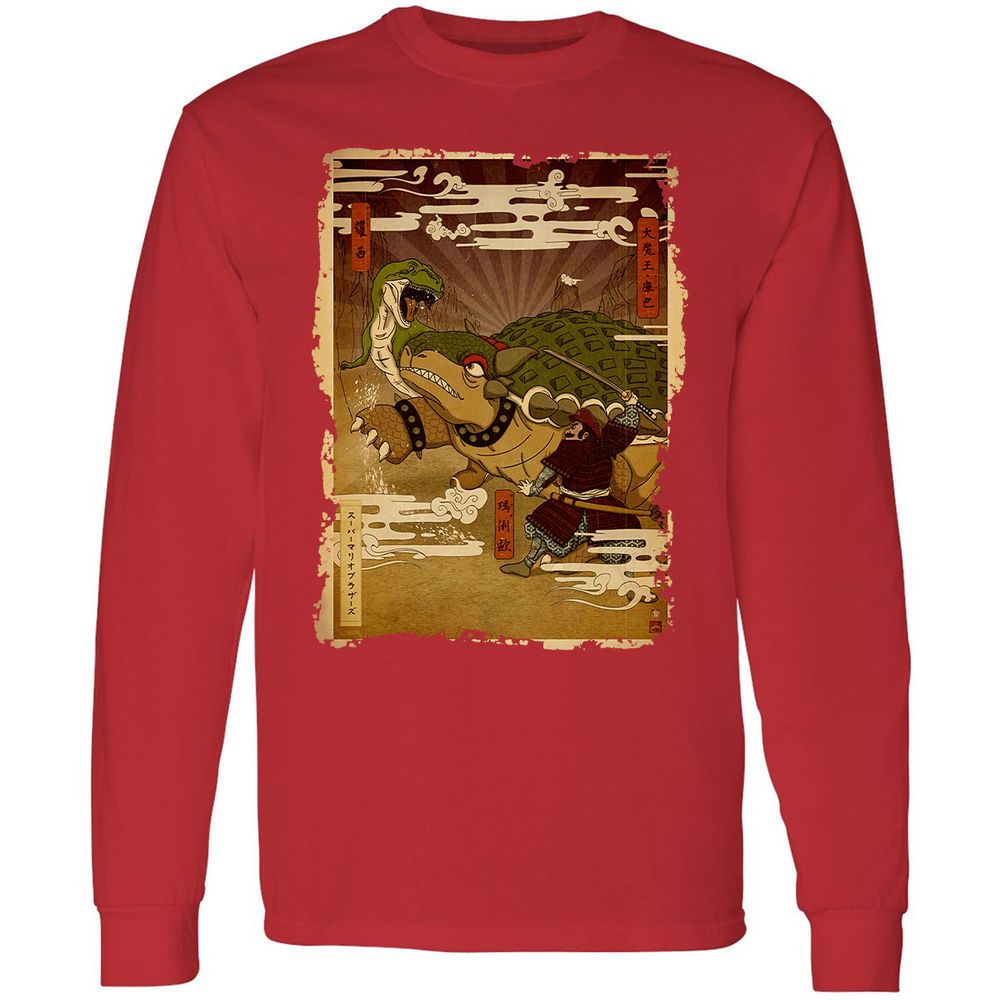 Long Sleeve T-Shirt - YGZP9CC4 - Red - 14
