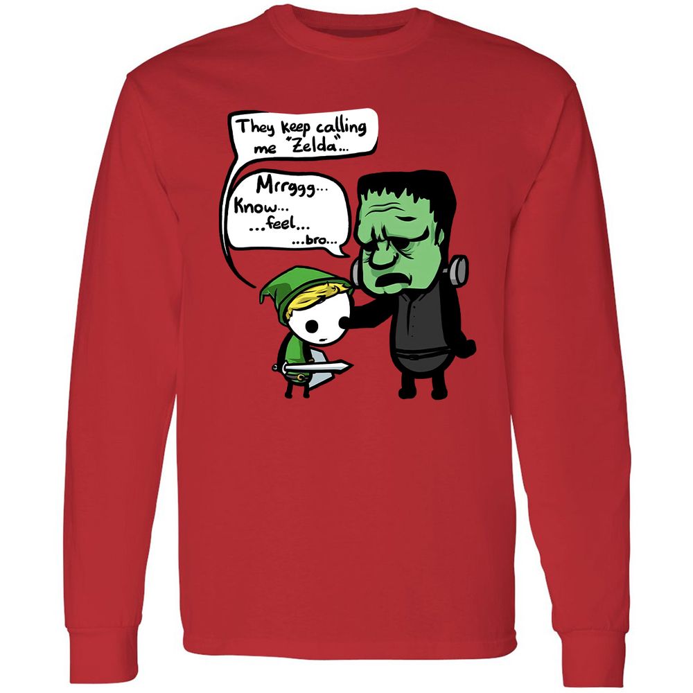 Long Sleeve T-Shirt - ZHF5PXCU - Red - 14